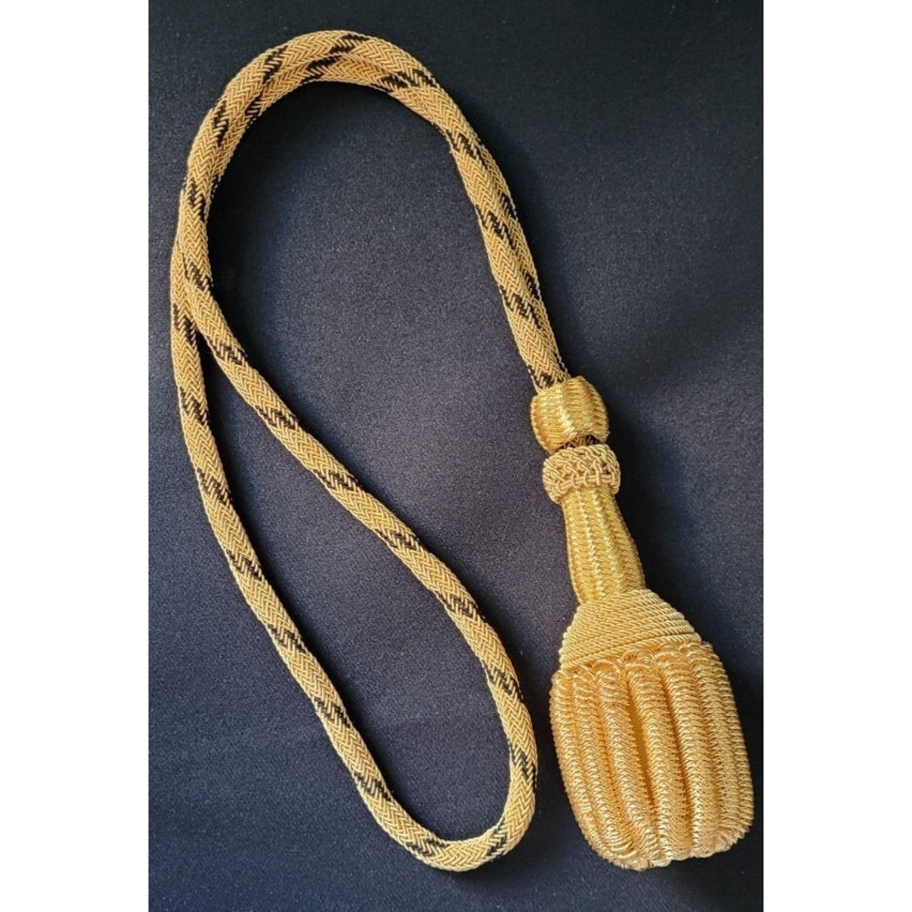 Gold & Black Army Navy Military Officer Parade Uniform Bullion Sword Knot Tassel